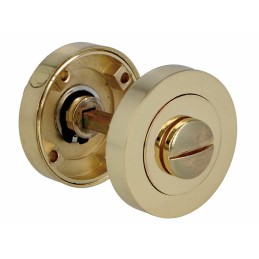 Szyld WC okrągły 52mm rozeta z pokrętłem mosiądzowany t.6 mod.8Z