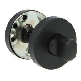 Szyld WC okrągły 53mm inox czarny rozeta z pokrętłem mod.9RX