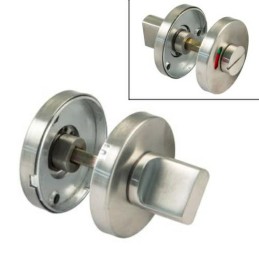 Szyld WC okrągły 53mm Inox t.6mm wskaźnik otw./zam. mod. GAMMA