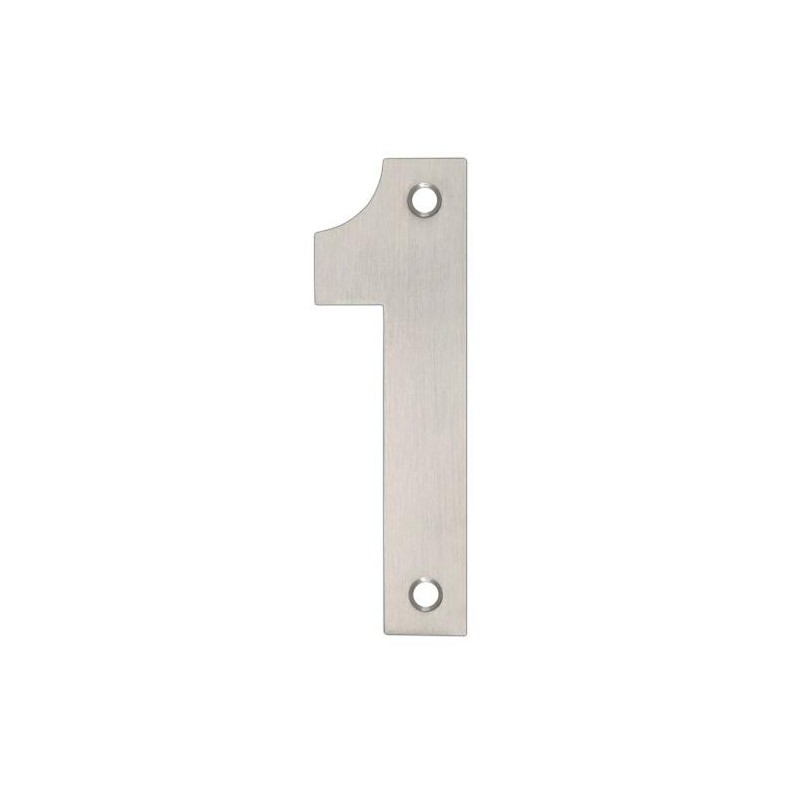 Cyfra "1" 102 mm inox