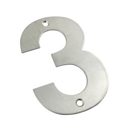 Cyfra "3" 102 mm inox