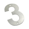 Cyfra "3" 102 mm inox