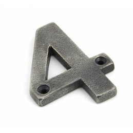 Cyfra 4 anytczna cyna 78mm przykręcana