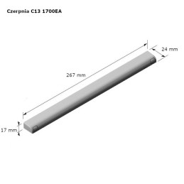 Czerpnia 267mm brązowa 1700EA przykręcana mod.C13