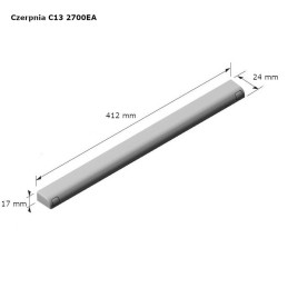 Czerpnia 412mm antracytowa 2700EA przykręcana mod.C13