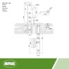 Zawias do drzwi 140x55mm stal czarny rozłączny PRAWY (pl) mod. 505