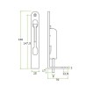 Zasuwa czołowa Kantrygiel IPA 23321_25x160mm mosiężny