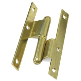 Zawias do drzwi 110x54mm stal mosiądzowany łamany rozłączny LEWY (pl) mod. 1