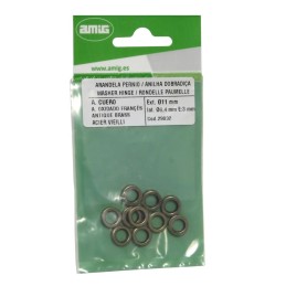Podkładki do zawiasów 11mm stal złoto antyczne 10szt. mod. 405 - 409C DIS
