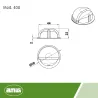 Odbój 50x22mm brąz / czarny odbojnik podłogowy mod. 400 DIS