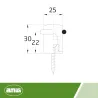 Odbój podłogowy przykręcany 25x30mm INOX mod.301 DIS