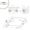 Prowadnice szuflad 400mm Tip-on pełny wysuw mod. 45