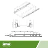 Prowadnice rolkowe 350x37mm białe mod. 14