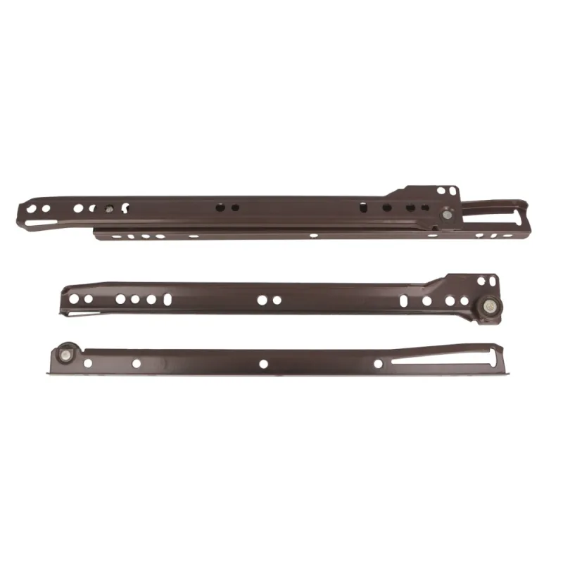 Prowadnice rolkowe 600x37mm brązowe mod. 24