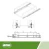 Prowadnice rolkowe 300x37mm srebrne mod. 12