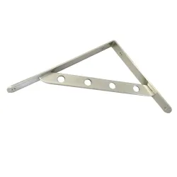 Wspornik półki wzmocniony stal nikiel satyna 300x240mm mod. 25