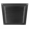 Kratka wentylacyjna czarna 150x150mm z siatką przykręcana mod. 3