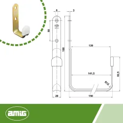 Wieszak uniwersalny 150x180m żółty ocynk mod.9