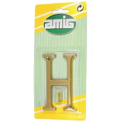 Litera "H"-5cm mosiężna lakierowana