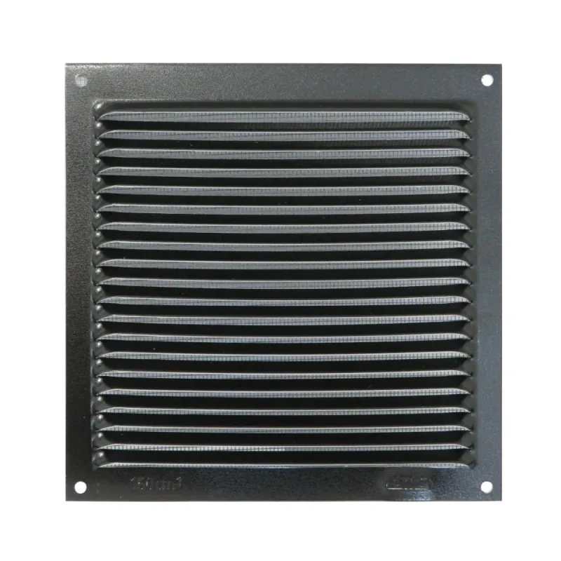 Kratka wentylacyjna czarna 170x170mm z siatką mod.3