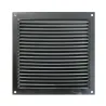 Kratka wentylacyjna czarna 170x170mm z siatką mod.3