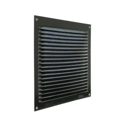 Kratka wentylacyjna czarna 170x170mm z siatką mod.3