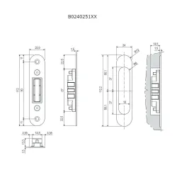 Zaczep magn. Polaris Full Round chr. mat