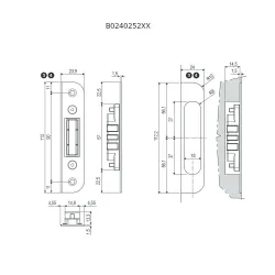 Zaczep magnetyczny Polaris Half Round biały