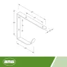 Wspornik półki z wieszakiem stalowy czarny loft 180x145mm mod. 3006