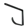 Wspornik półki z wieszakiem stalowy czarny loft 180x145mm mod. 3006