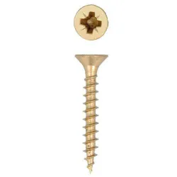 Wkręty mosiądzowane 3,5x25mm łeb stożkowy PZ 22szt.