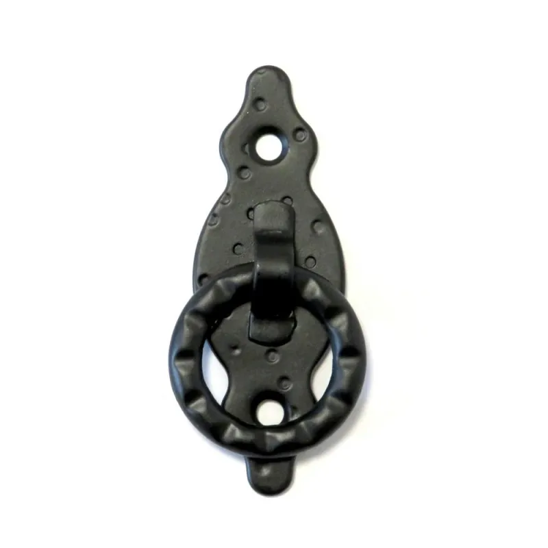 Uchwyt meblowy z kółkiem 80x30x1,5mm czarny DIS mod. 1001