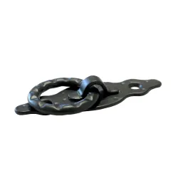 Uchwyt meblowy z kółkiem 80x30x1,5mm czarny DIS mod. 1001