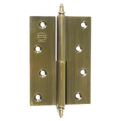 Zawias do drzwi 100x70mm mosiądz złoto antyczne rozłączny PRAWY (pl) mod. 1007