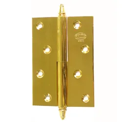 Zawias do drzwi 100x70mm mosiądz lakierowany rozłączny LEWY (pl) mod. 1007