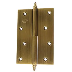 Zawias do drzwi 120x80mm mosiądz złoto antyczne rozłączny PRAWY (pl) mod. 1007