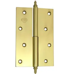 Zawias do drzwi 100x70mm mosiądz lakierowany rozłączny PRAWY (pl) mod. 1007