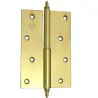 Zawias do drzwi 100x70mm mosiądz lakierowany rozłączny PRAWY (pl) mod. 1007