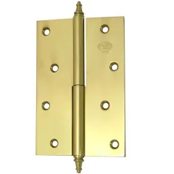 Zawias do drzwi 120x80mm mosiądz lakierowany rozłączny LEWY (pl) mod. 1007