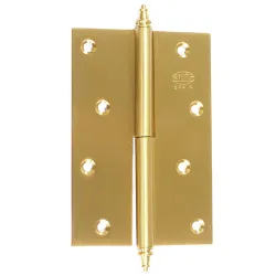 Zawias do drzwi 120x80mm mosiądz satyna rozłączny LEWY (pl) mod. 1007