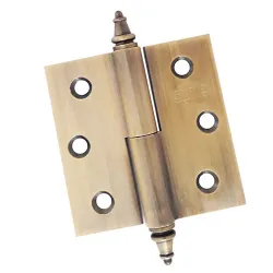 Zawias do drzwi 60x60mm mosiądz złoto antyczne rozłączny LEWY (pl) mod. 1007