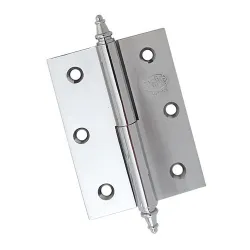 Zawias do drzwi 60x60mm mosiądz chrom połysk rozłączny LEWY (pl) mod. 1007
