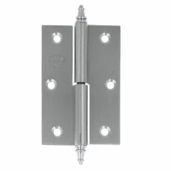 Zawias do drzwi 90x60mm mosiądz chrom mat rozłączny PRAWY (pl) mod. 1007