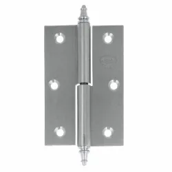 Zawias do drzwi 90x60mm mosiądz chrom mat rozłączny LEWY (pl) mod. 1007