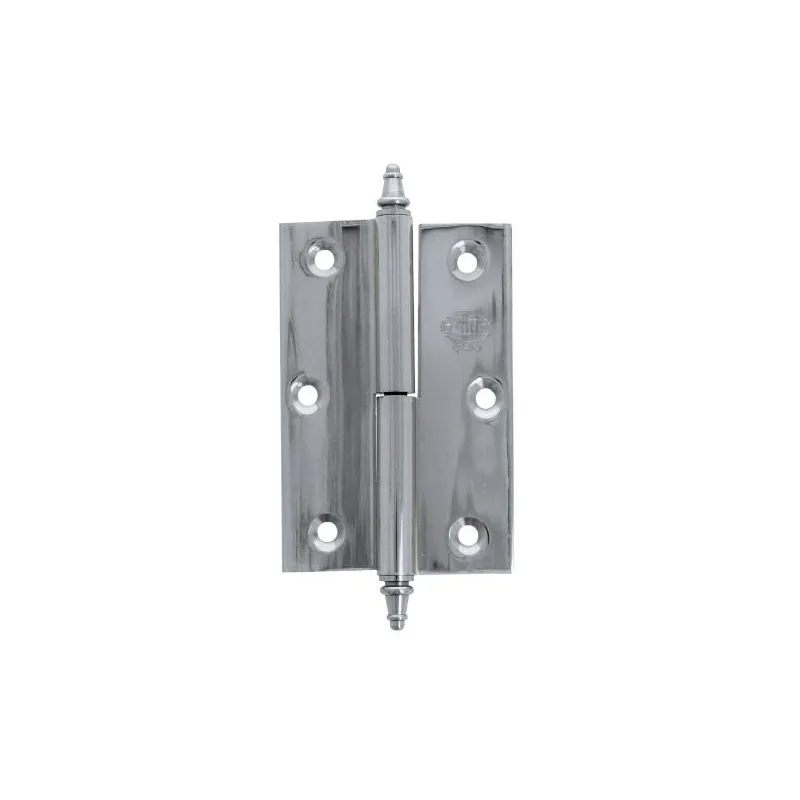 Zawias do drzwi 90x60mm mosiądz chrom połysk rozłączny LEWY (pl) mod. 1007