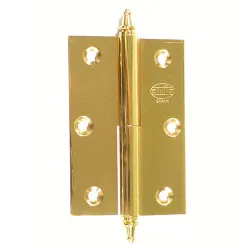 Zawias do drzwi 90x60mm mosiądz lakierowany rozłączny LEWY (pl) mod. 1007