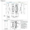 Zawias drzwiowy ukryty ECLIPSE 4.1 brąz 50kg/2 zawiasy