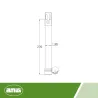 Noga meblowa z kółkiem wys.270mm kwadrat 30x30mm czarna mod.15