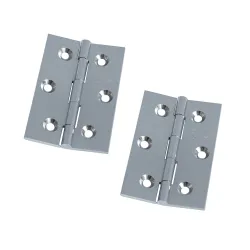 Zawias mosiężny 60x40mm chrom połysk splatany 2szt. mod. 1002 DIS