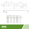 Zawias pasowy 4200-400 ozdobny czarny